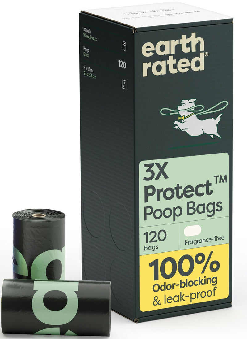 Odor-Blocking Dog Poop Bags Refill Rolls With 3X Protect Technology U6